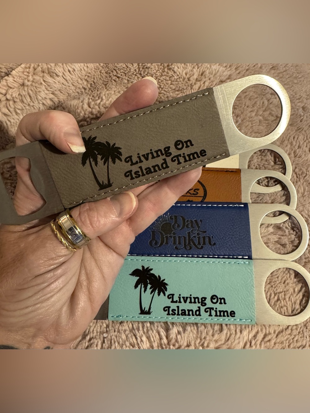 Leather Hand Gripped Handle Bottle Openers